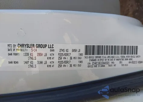 2014 Chrysler Town & Country Touring from USA, damaged, VIN 2C4RC1BG1ER403321